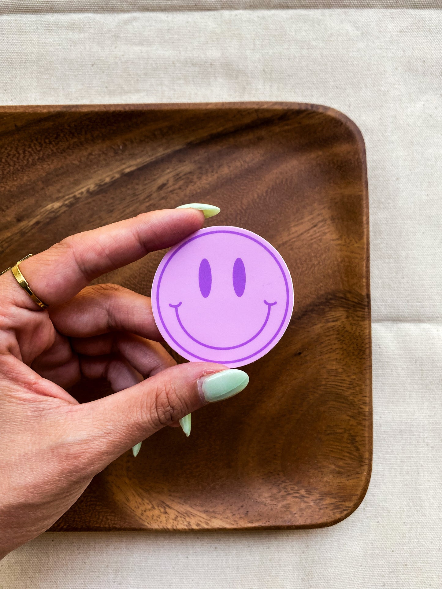Happy Purple Sticker