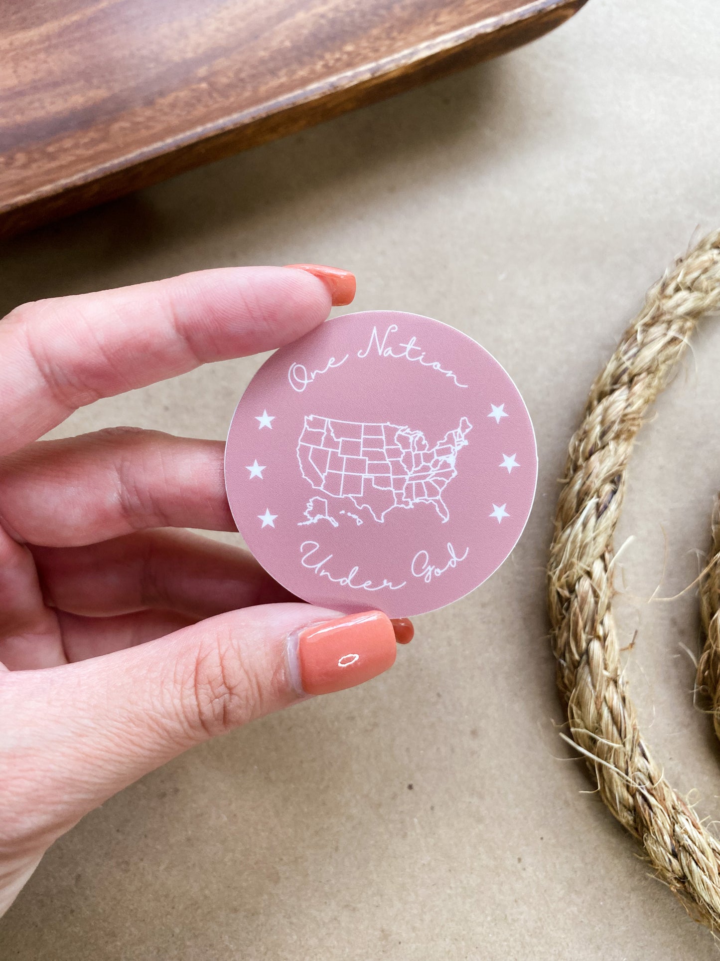 One Nation Under God Sticker
