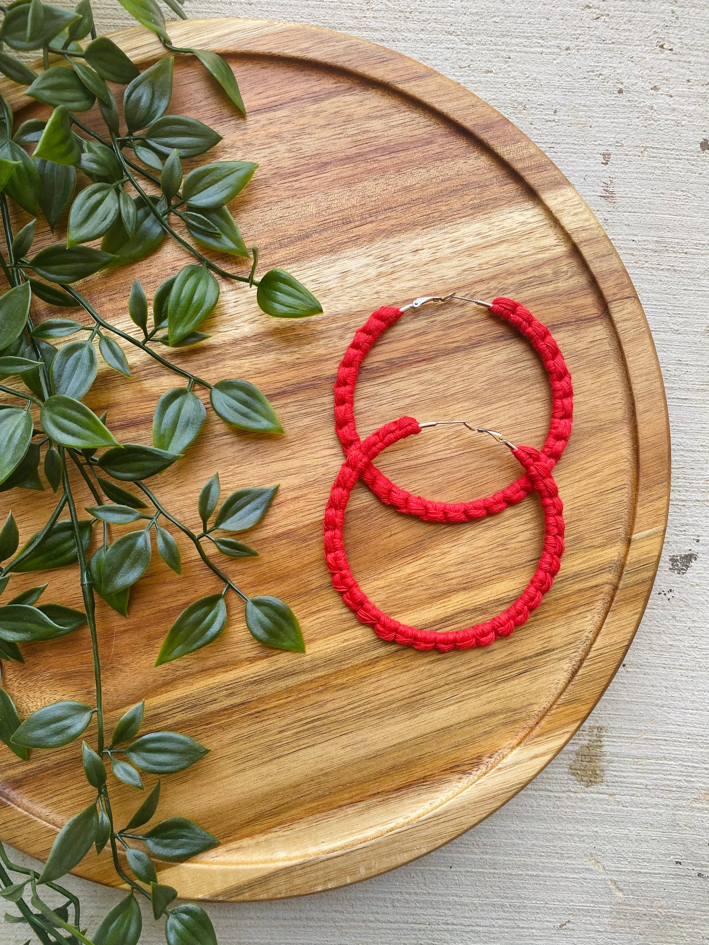 Hoop Macrame Earrings