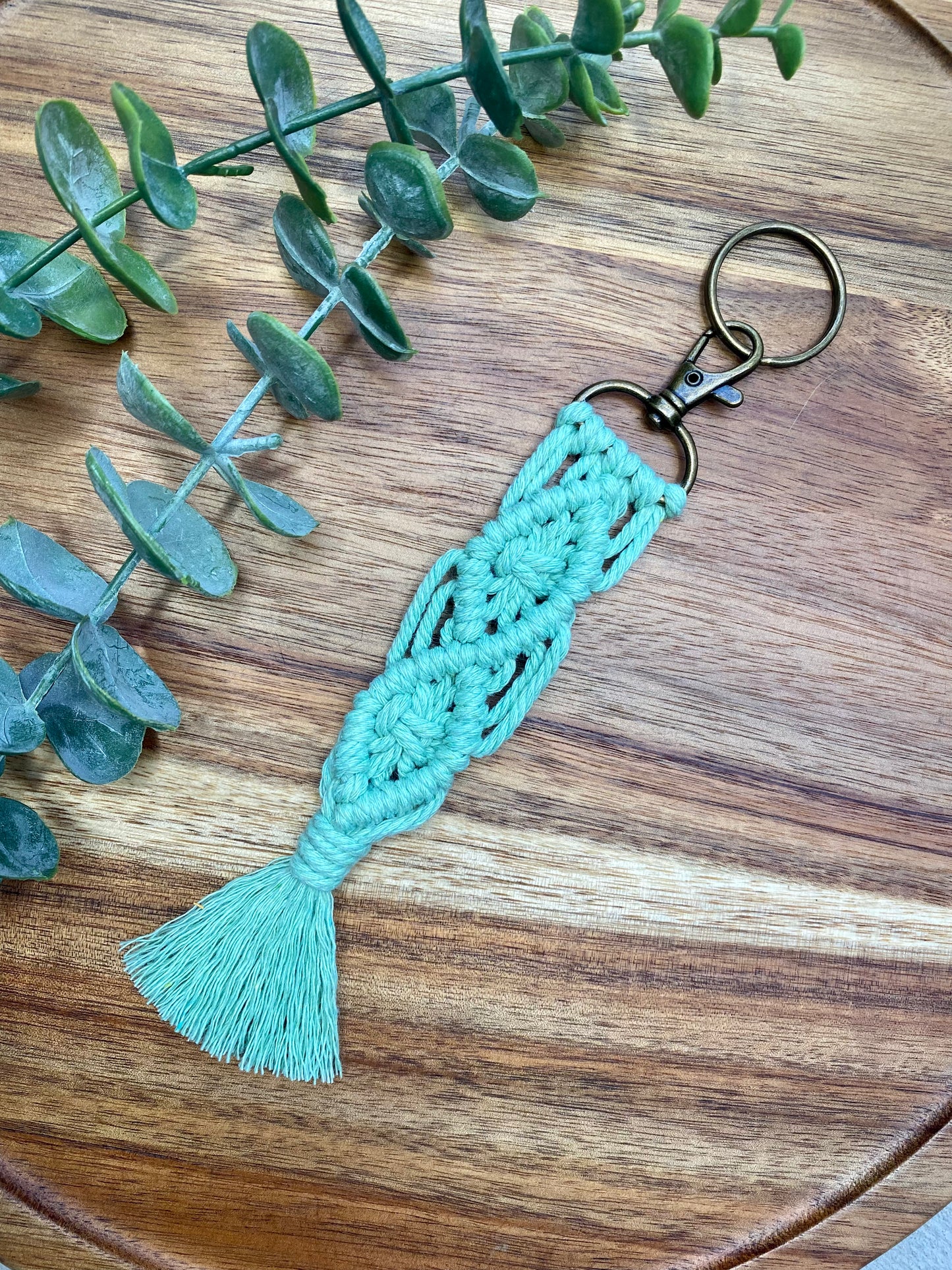 Boho Macrame Keychain