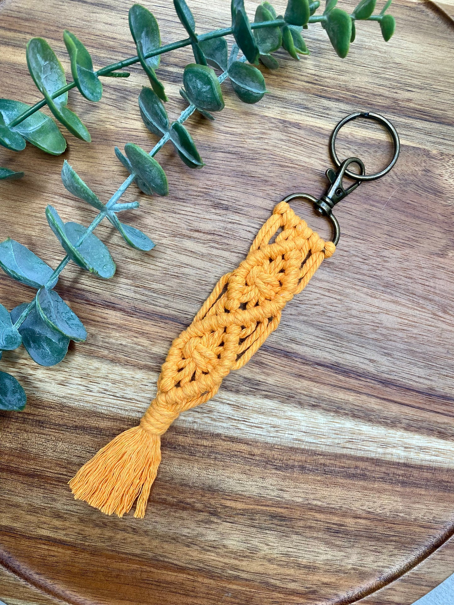 Boho Macrame Keychain