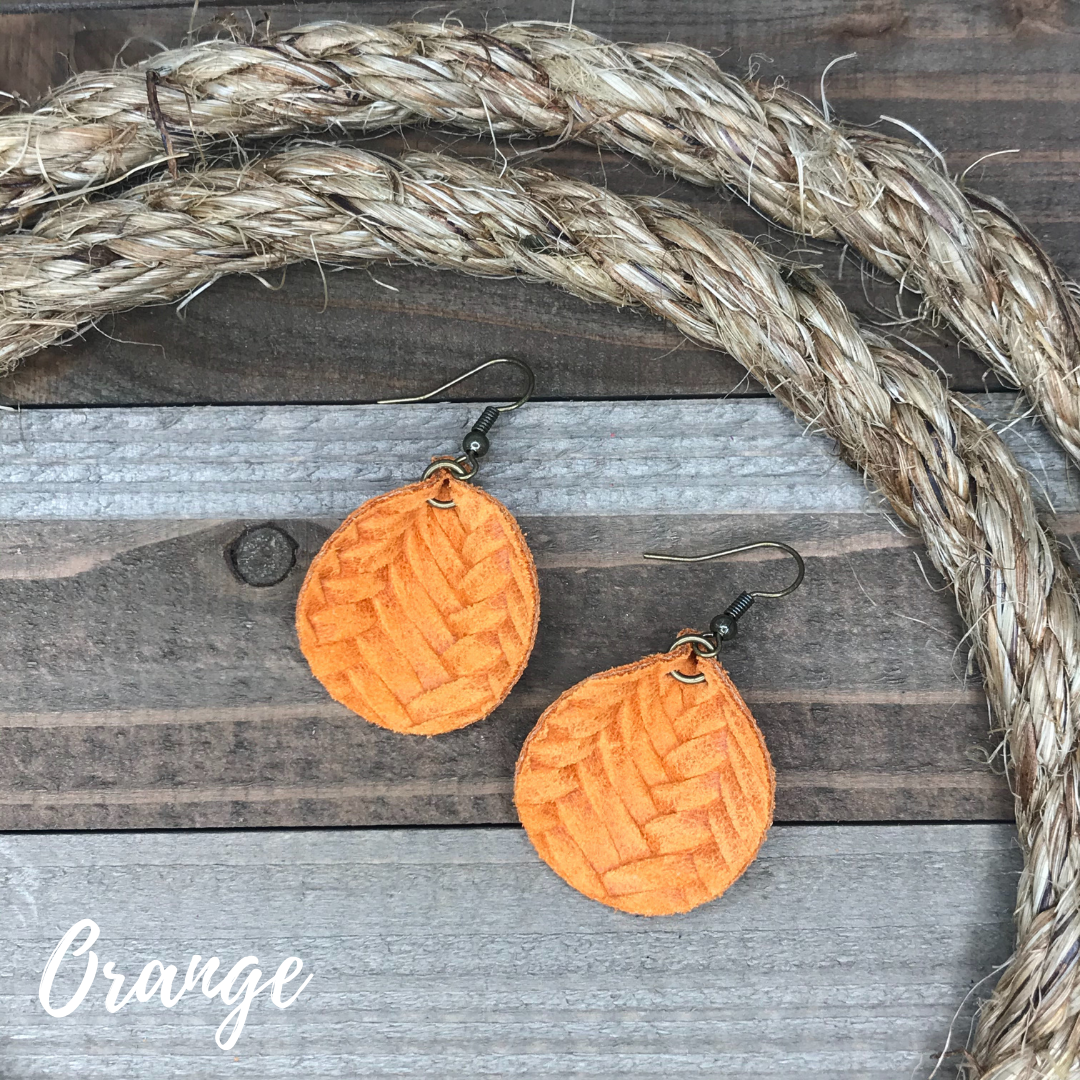 Ahava Leather Earrings