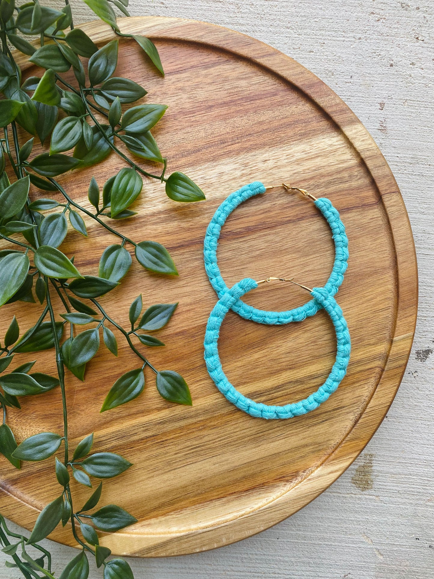 Hoop Macrame Earrings