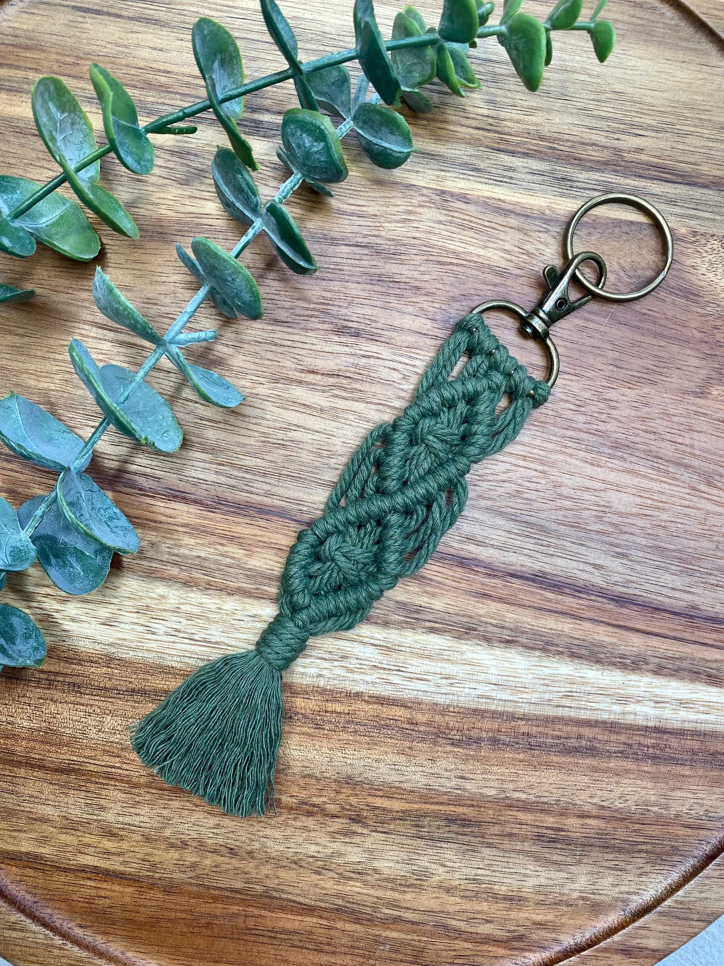 Boho Macrame Keychain