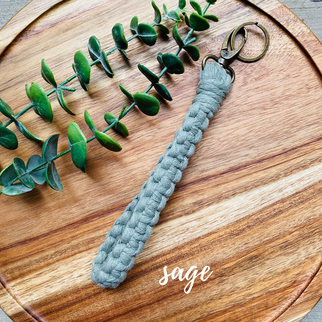 Macrame Wristlet Keychain