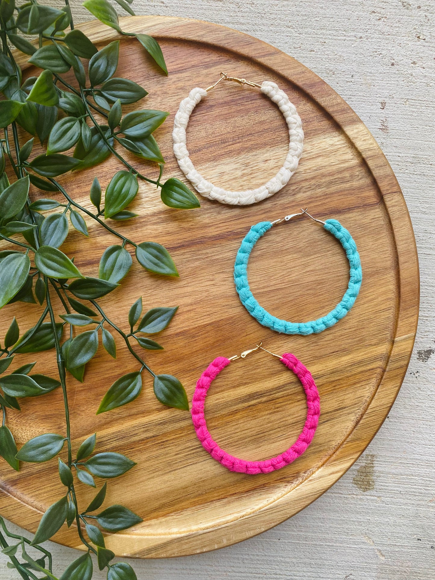 Hoop Macrame Earrings