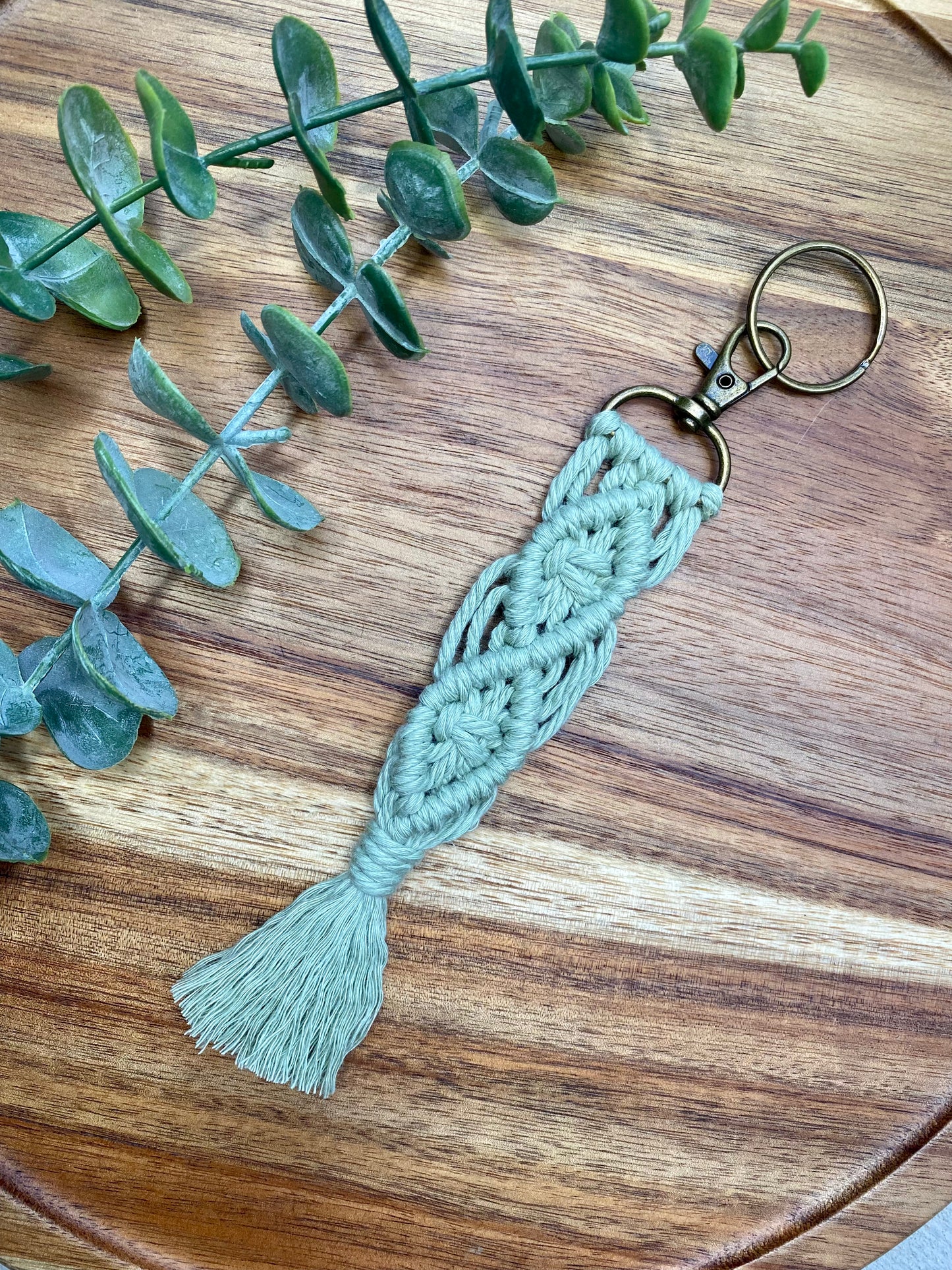 Boho Macrame Keychain