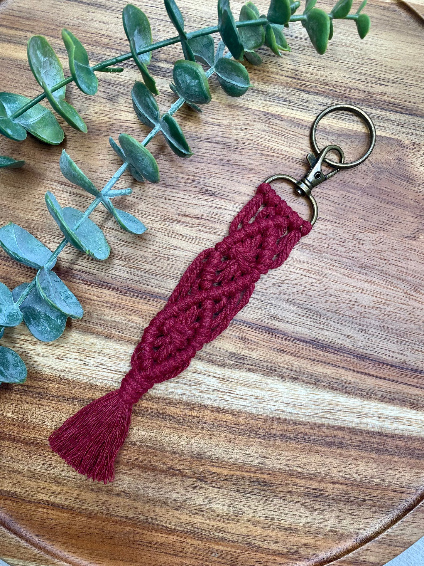 Boho Macrame Keychain