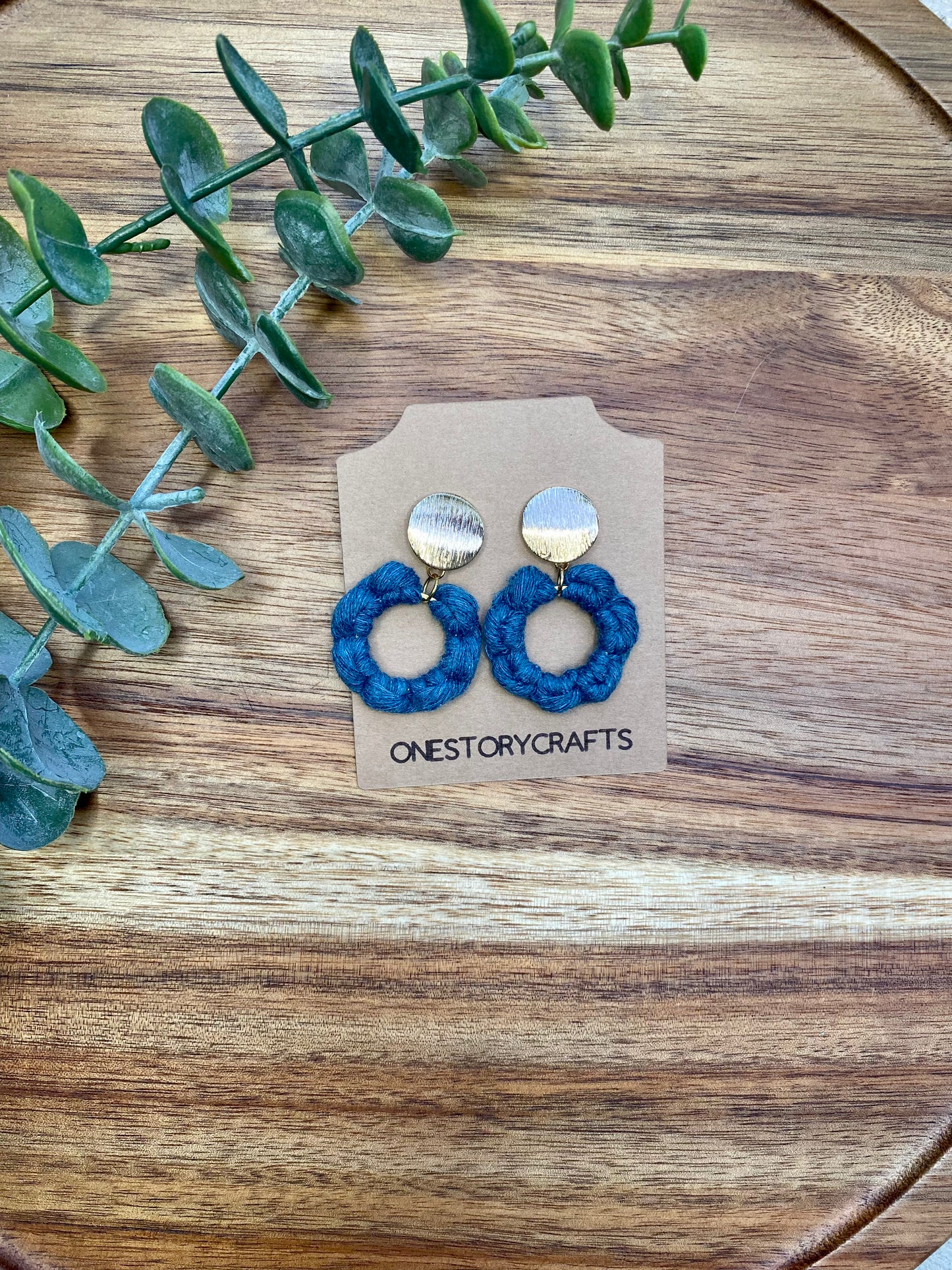 Luna Stud Macrame Earrings