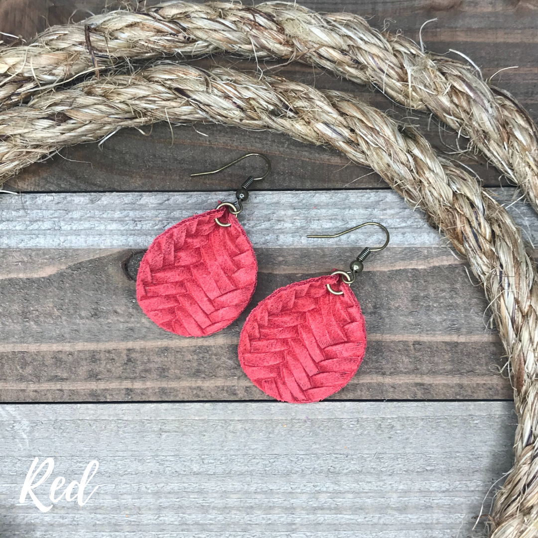 Ahava Leather Earrings
