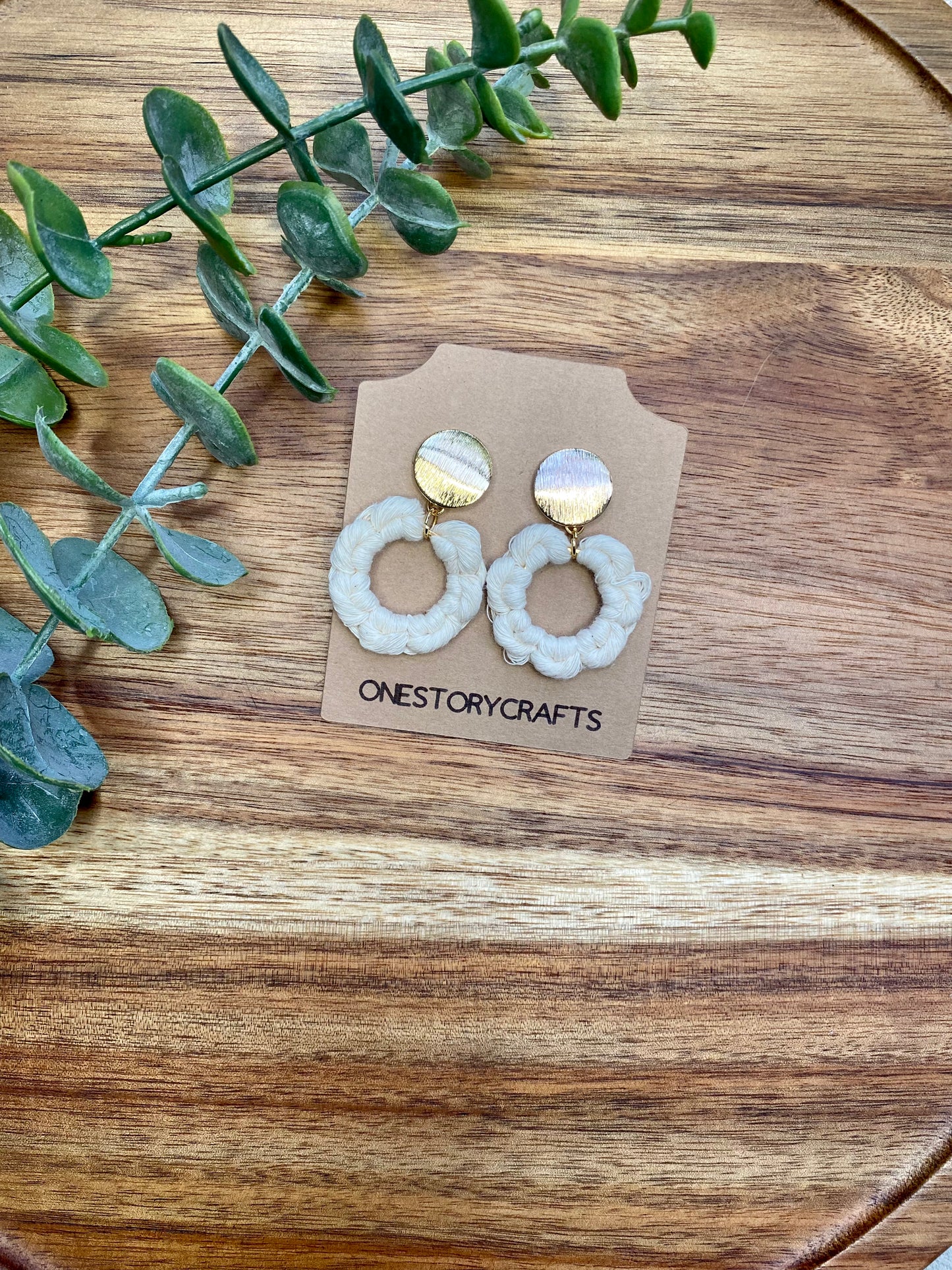 Luna Stud Macrame Earrings
