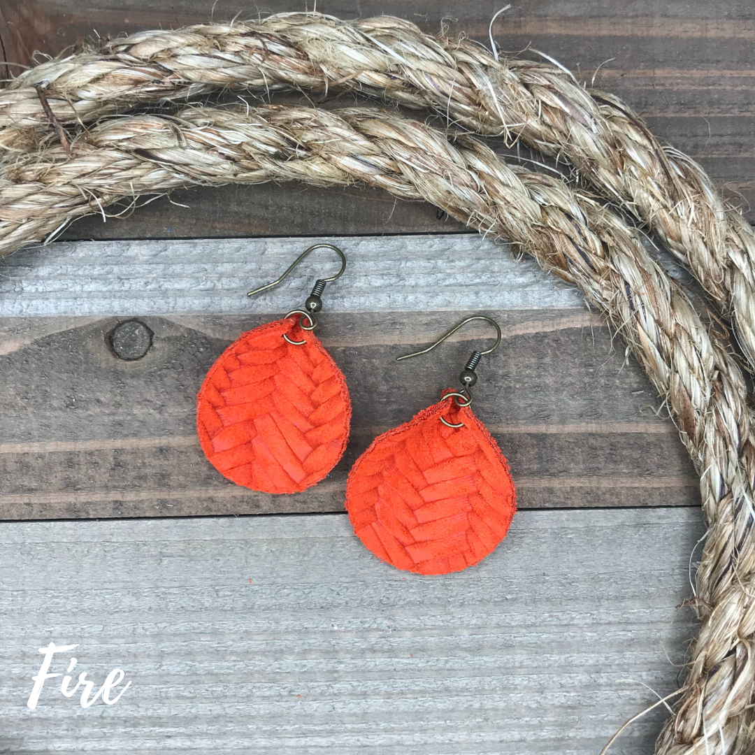 Ahava Leather Earrings