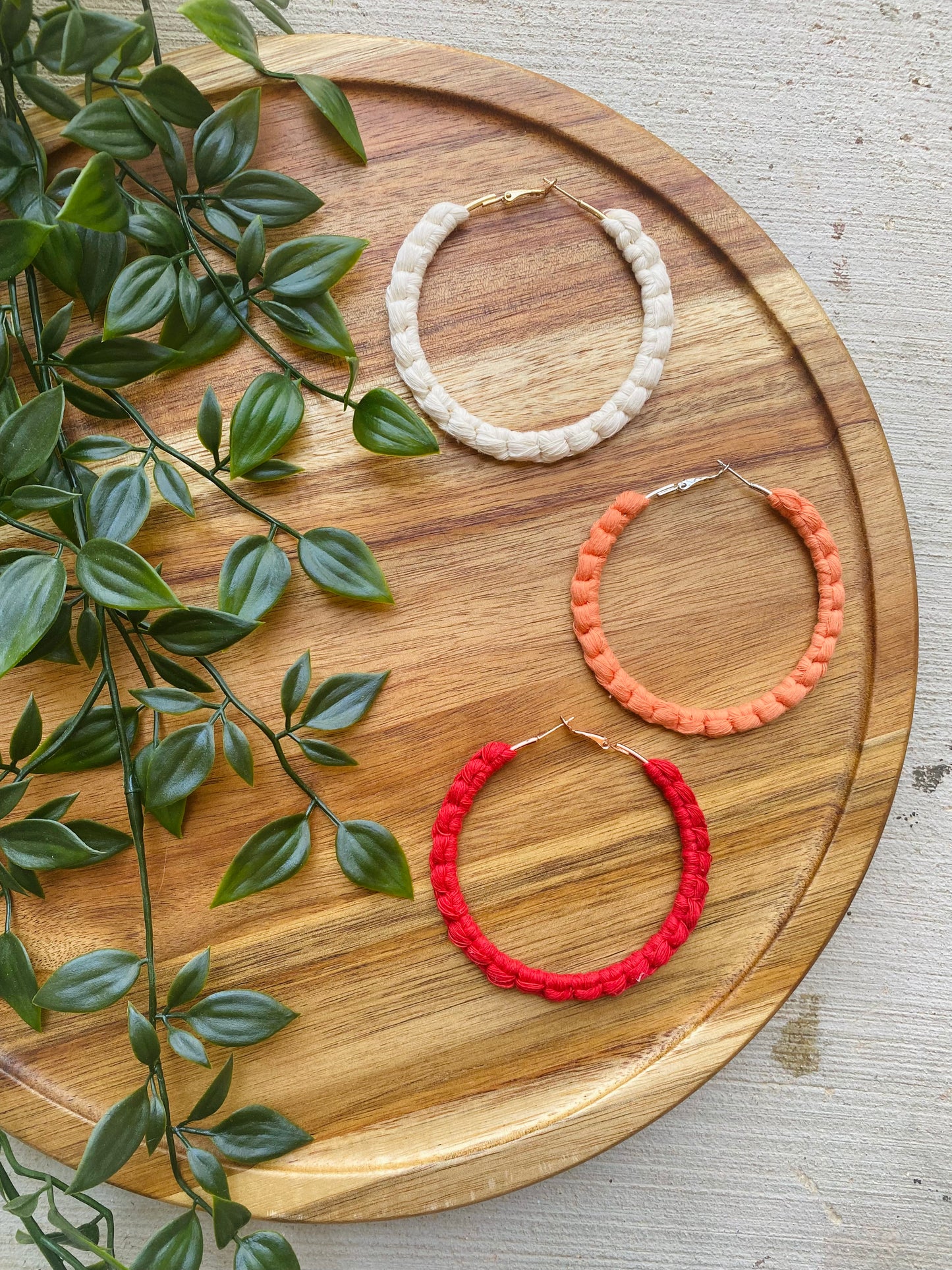 Hoop Macrame Earrings