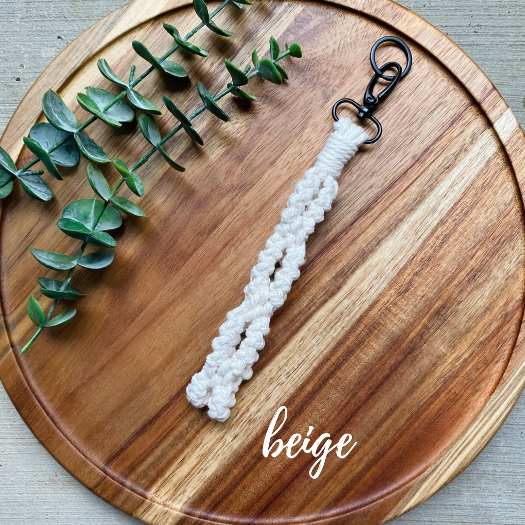 Boho Macrame Wristlet Keychain