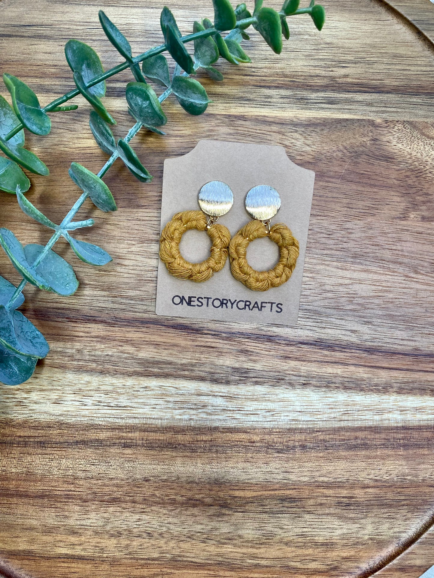 Luna Stud Macrame Earrings