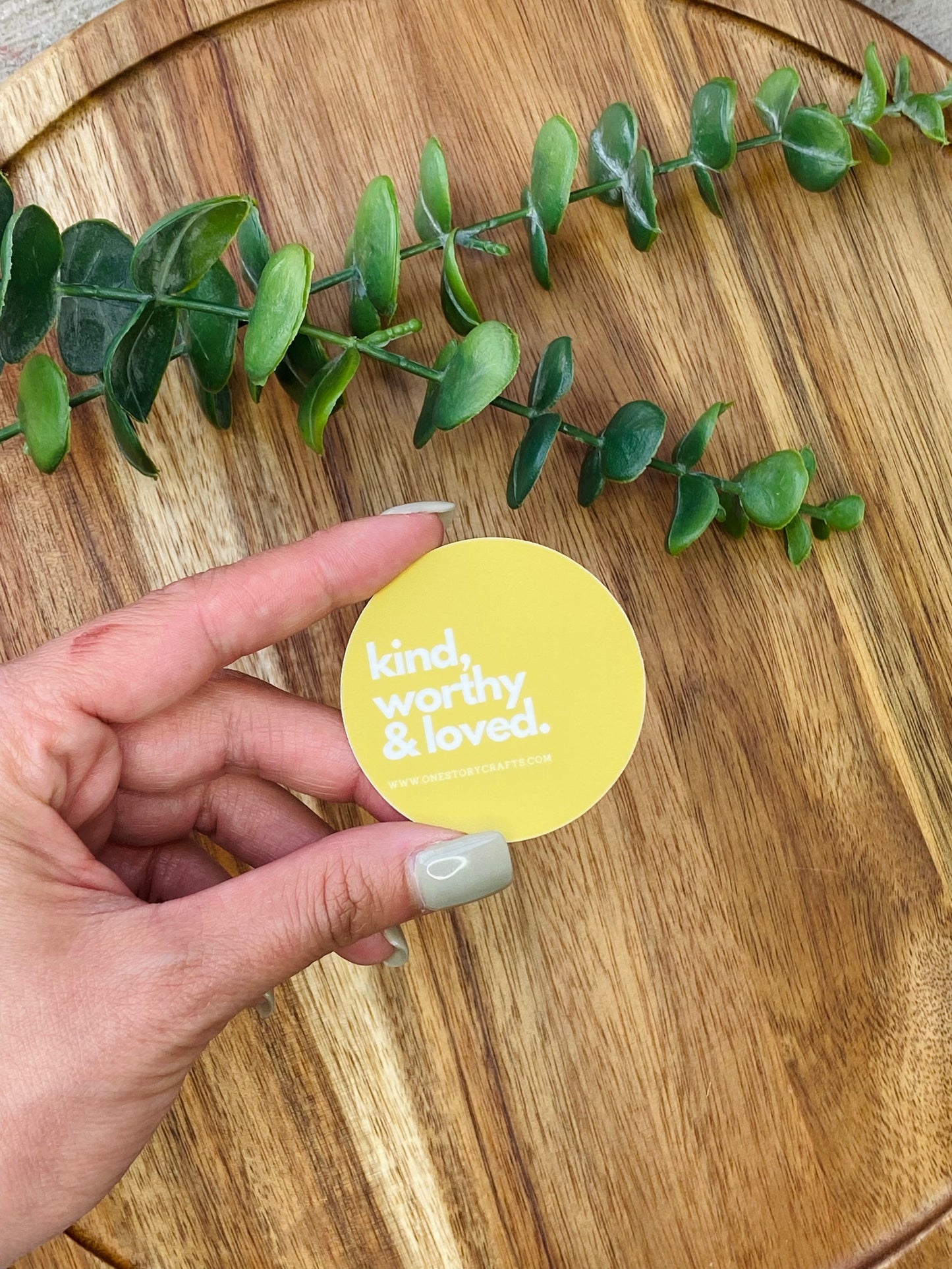 Kind, Worthy & Loved Sticker - small