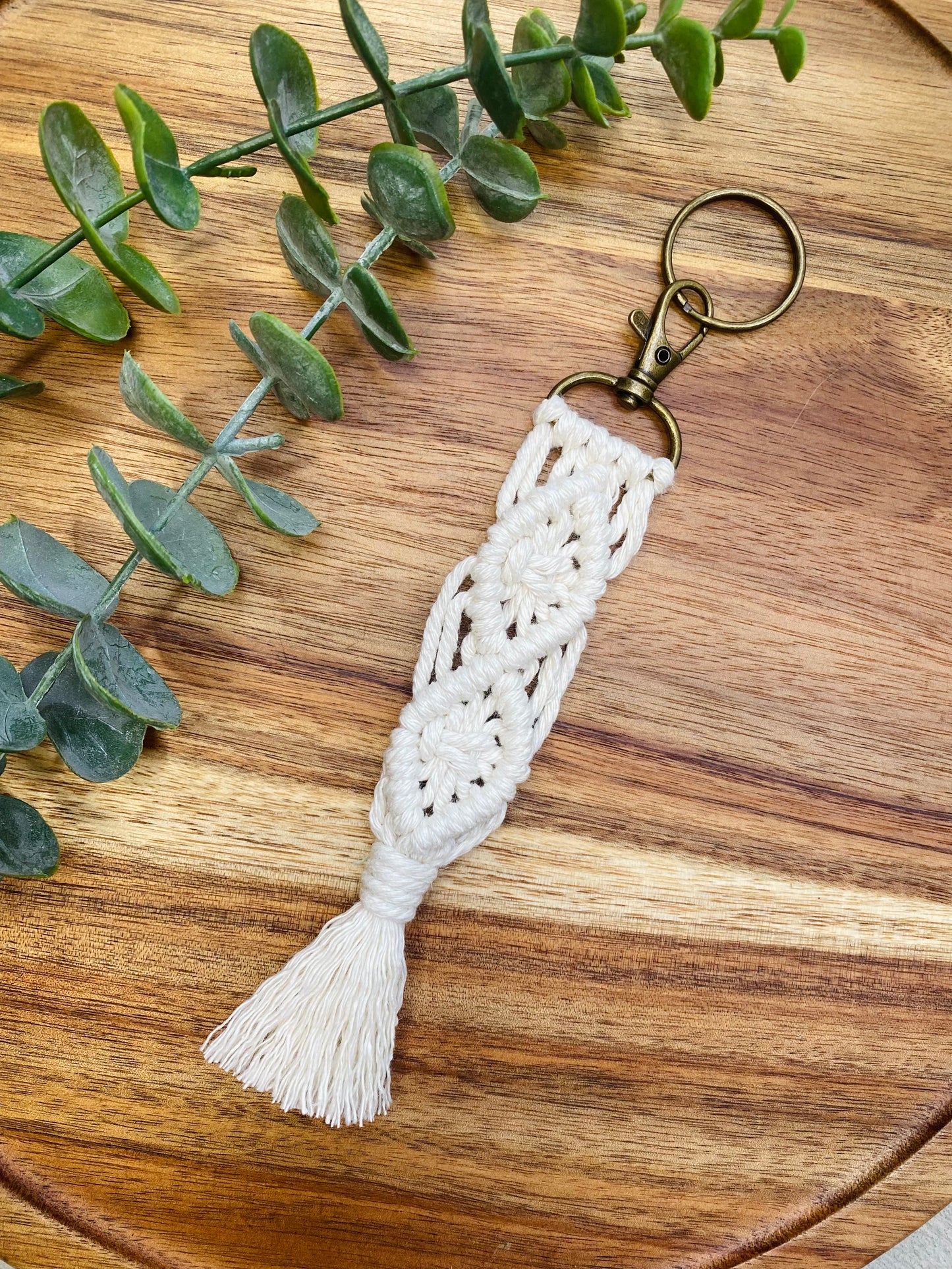 Boho Macrame Keychain
