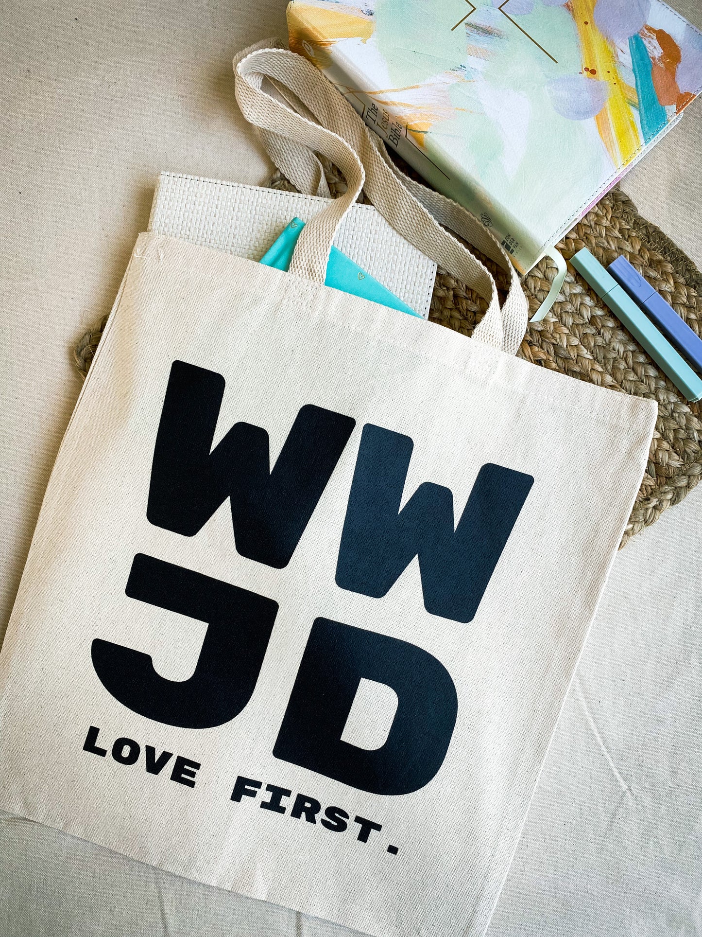 WWJD Love First Tote