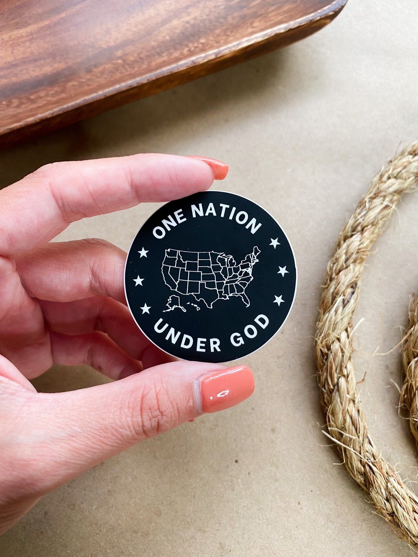 One Nation Under God Sticker