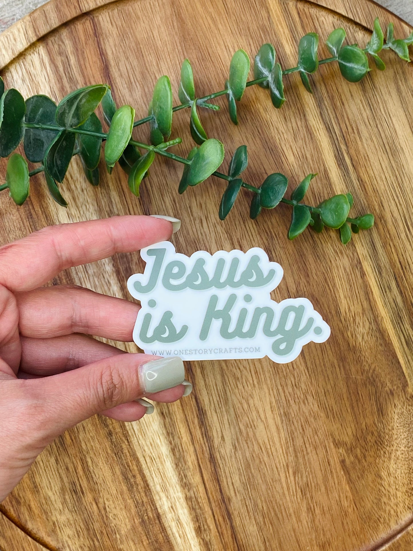 CLEAR Jesus is King Sticker